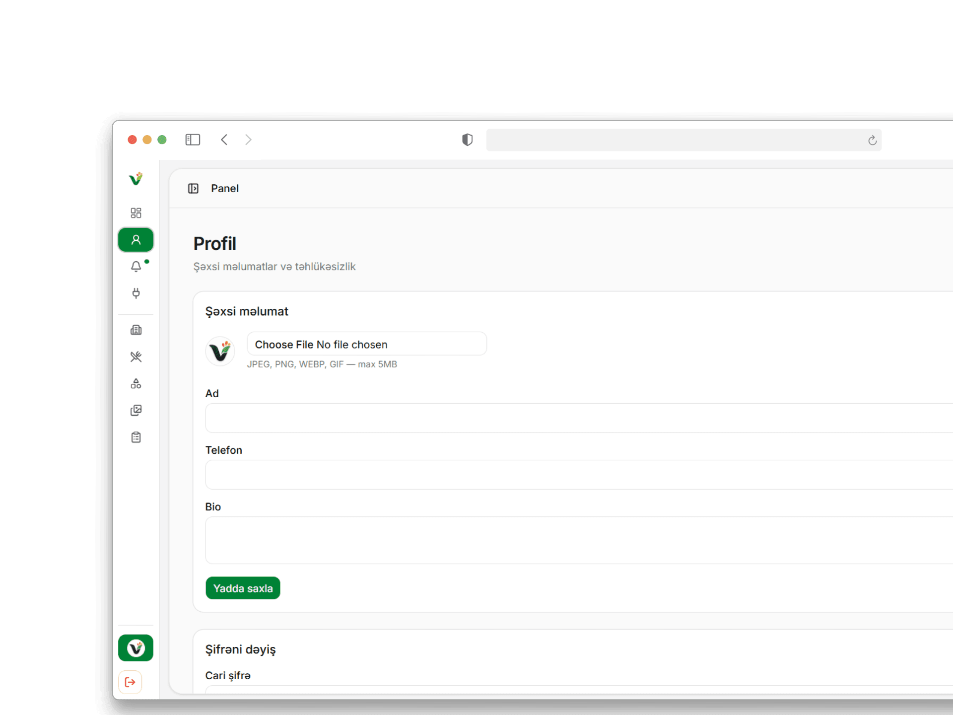 Vribbe Biznes Paneli — Sifariş İdarəetməsi